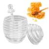Honey Accessory Honey Container Transparent Honey Dispenser with Lid Spoon Large Capacity Honey Container for Storing Honey