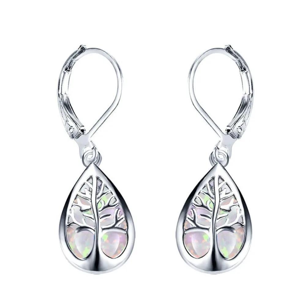 Europe and The United States New Fashion Tree of Life Female Earrings Personalized Trend Drop-shaped Female PartyEarringsZircon