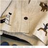 Chic Embroidered V-Neck Women's Jacket - 2025 Autumn Collection, Plus Size, Loose Fit, Short Style