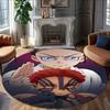 1pc Akaza  Carpet, Round Rug, Comfortable, Suitable for Entryways, Living Rooms, Office, And Bedrooms, Christmas Decoration