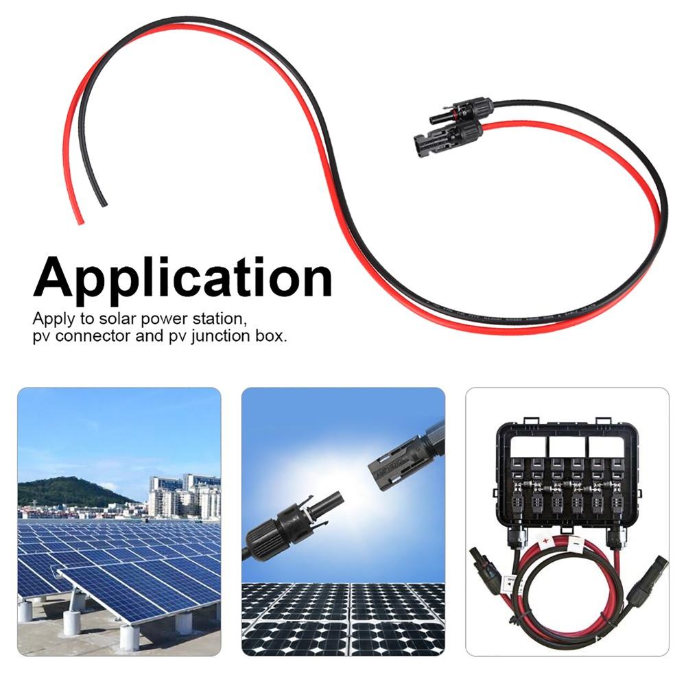 Stable 2.5mm² Solar Cable For MC4 Connector 1m Length Extension Cable Weather Resistant Solar Dedicated PV Cable Outdoor Power