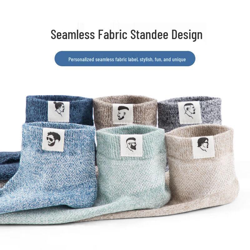 LangSha Men's 100% Cotton Antibacterial Sport Ankle Socks