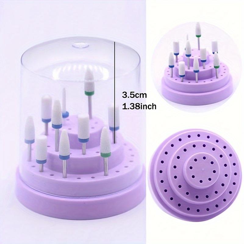 1pc Nail Drill Bit Holder XC Grit Tapered Bits Acrylic Cover Box Manicure Pedicure Nail Art No Scent Machine Accessory Tool Kit