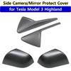 for Tesla New Model 3 Highland 2024 Accessories RearView Mirror Protector Cover Turn Signal Light M3H Side Camera Trim Sticker