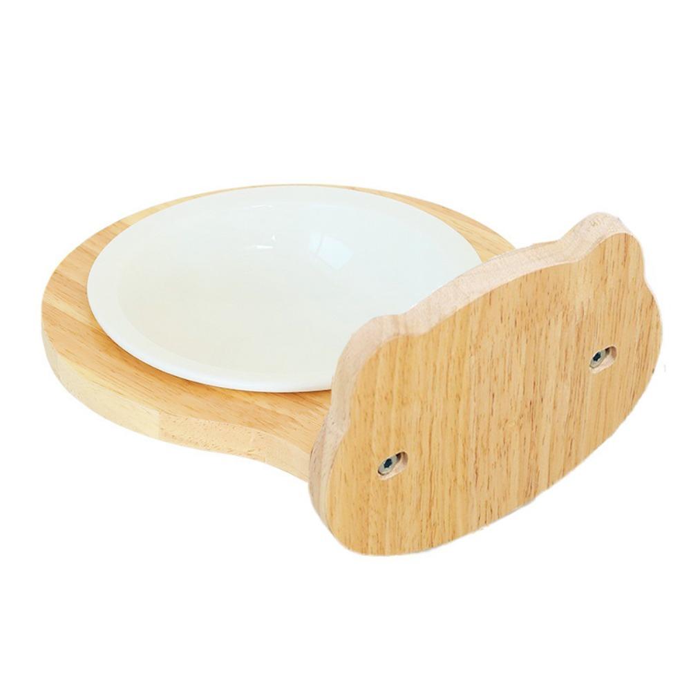 

Подвесная миска для кормления питомцев с деревянным основанием для крепления в питомнике / конуре, кошачья миска для дома Bear