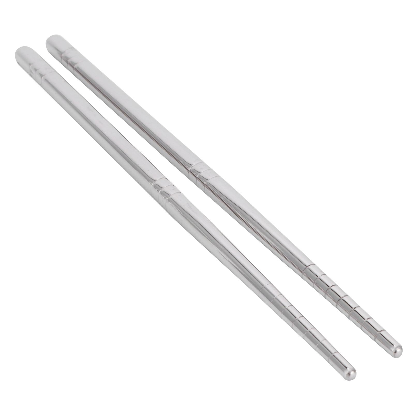 

1 Pair Chopsticks 304 Stainless Steel Chopsticks Tableware Cutlery Kitchen Accessory 17.5cm
