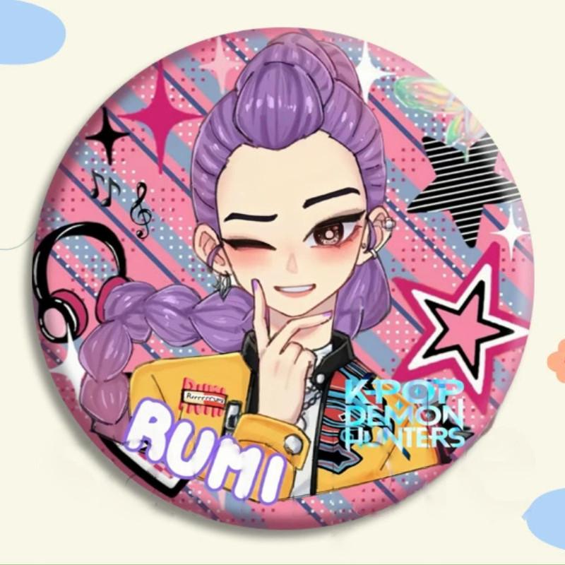 Demon Kpop Hunters Badge Character Pattern Anime Merchandise Fashion Fans Gift