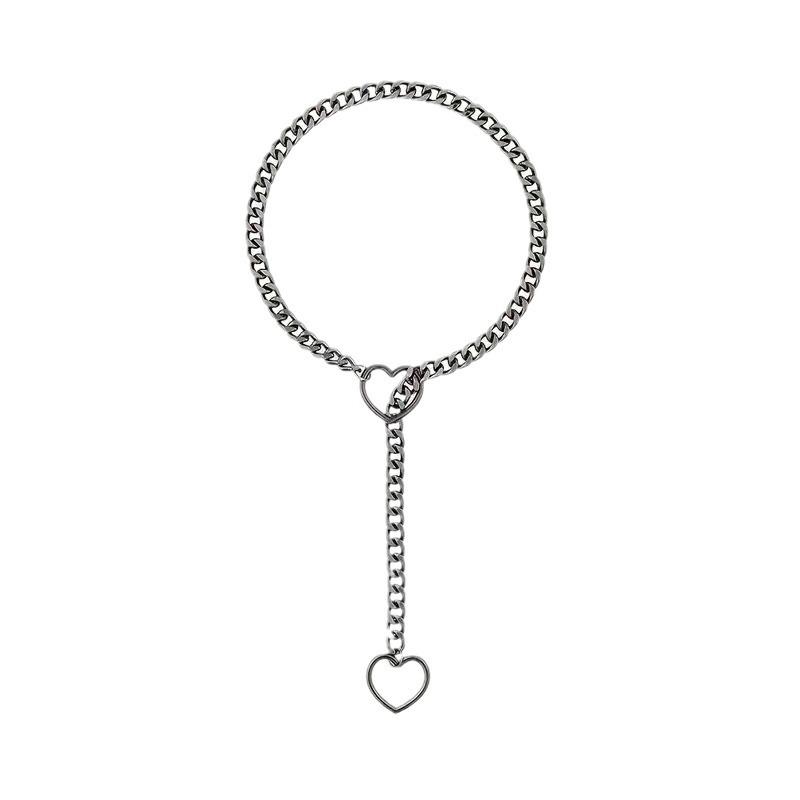 European & American Gothic Cuban Chain Love Pendant Adjustable Necklace