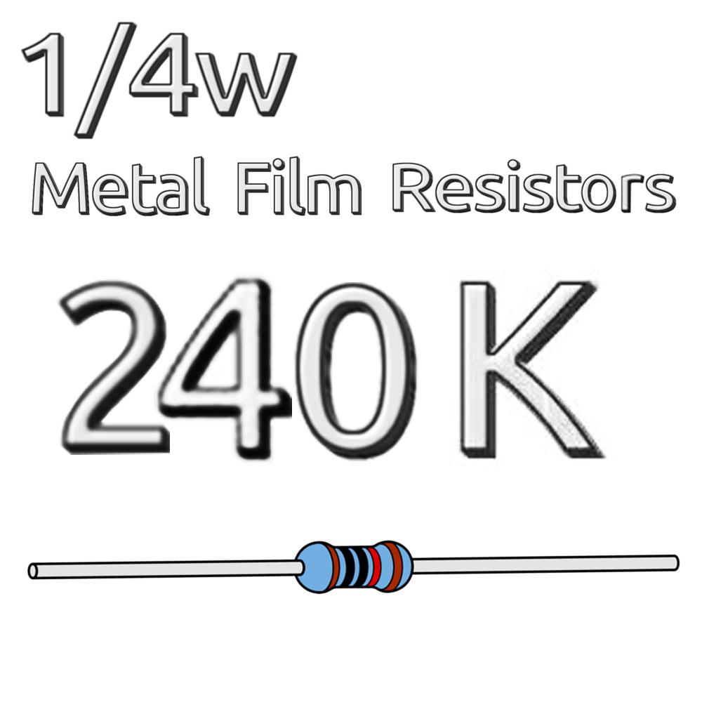 200 bucăți 1/4W .25 wați 1% rezistență cu peliculă metalică 68K 75K 82K 91K 100K 110K 120K 150K 180K 200K 220K 240K 270K 300K 300K 300K 300K 300K 300K 300K 300K