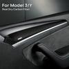 Car Front Door Inner Armrest Panel Cover Trim For Tesla Model 3 - Model Y - Real Dry Carbon Fiber Accessories