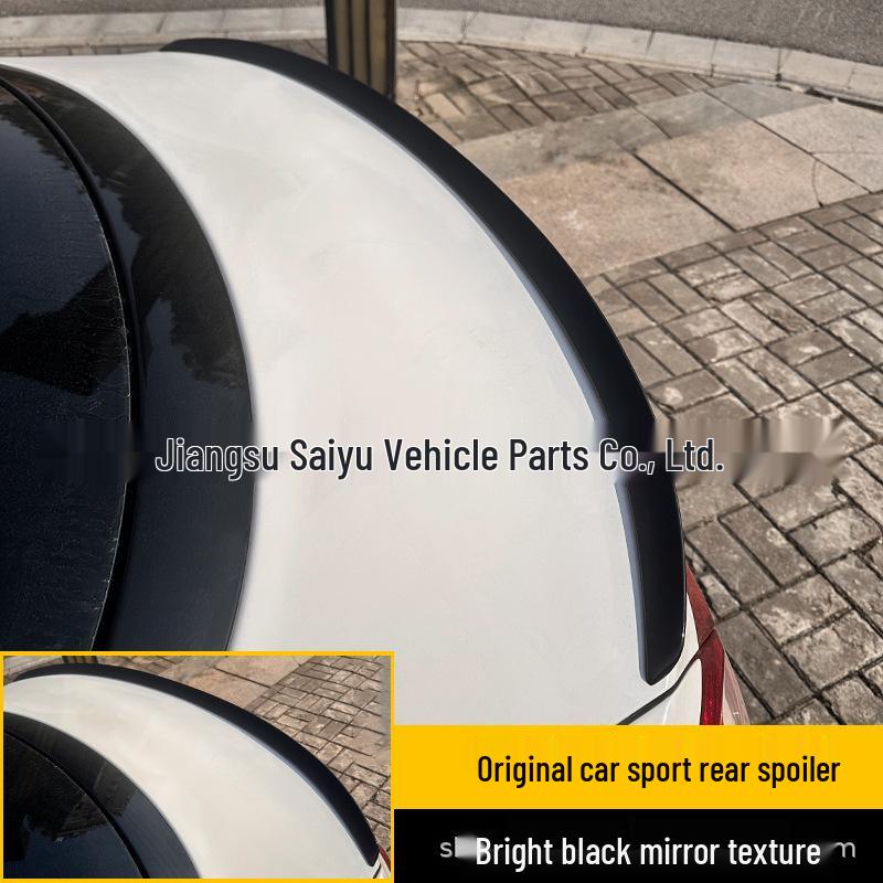 Volkswagen CC Rear Spoiler (2009-2018) - Non-Destructive, No-Punching Diffuser, Carbon Fiber Texture.