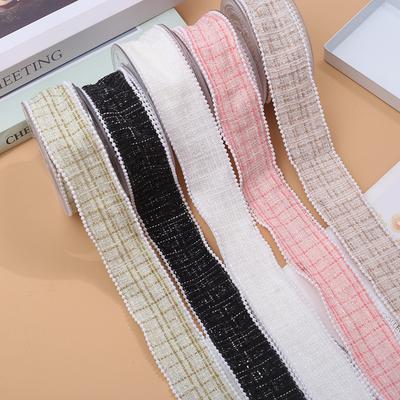 Pearl Webbing Small Fragrant Lace Fabric Ribbon Diy Gift Packaging Bow Hair Accessories Accessories