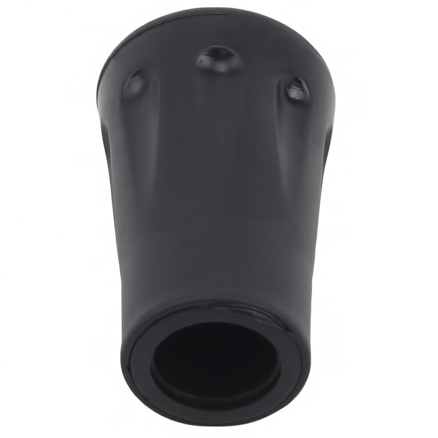 Utomhus Vandringsstav Gummi Fotskydd Svart Universellt Halkfritt Runt Huvud Vandringsstav Tillbehör Fotskydd