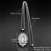 Catholic Virgin Mary Rhinestones Pendant Necklace for Women Men Stainless Steel Gold Color Our Lady of Guadalupe Chain Jewelry