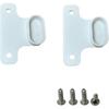 2 PCS White Clothes Rail Holder Compatible with IKEA Komplement Pax, Closet Rod Holders, Hanger Rail Mount Compatible with IKEA (Screws Included)