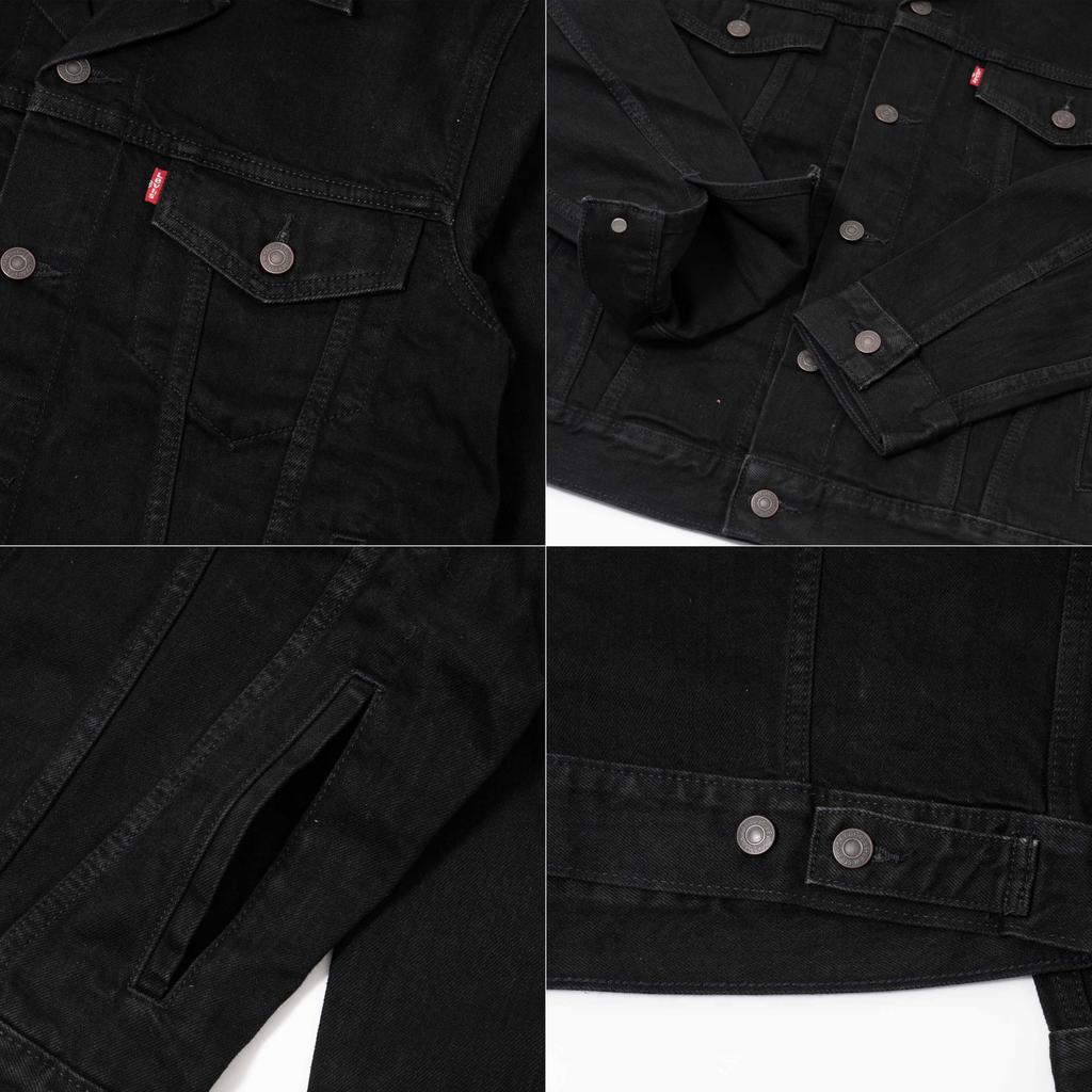 Levi's 72334 The Trucker Jacket men's denim jacket black denim (JP, Alphabet, L)