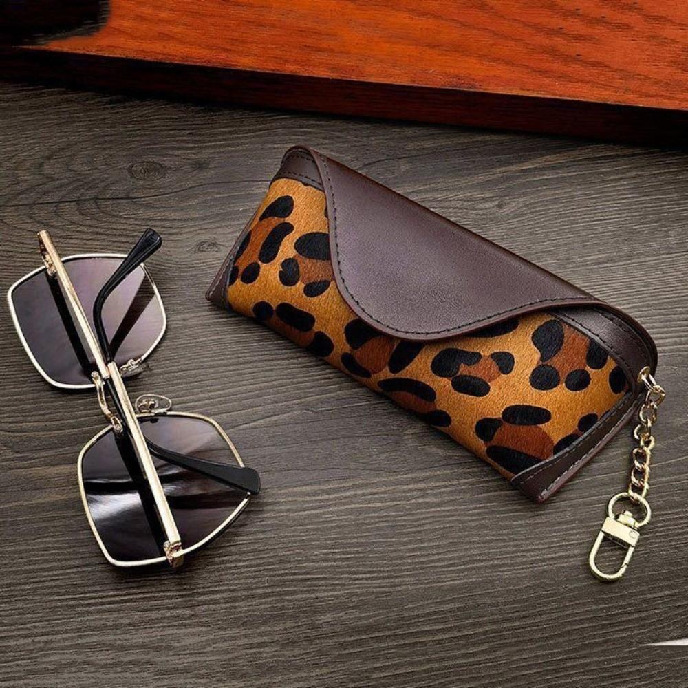 Glasses Clip Pu Leather Glasses Bag Plush Sunglasses Eyeglass Bag Glasses Storage Bag Outdoor