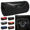 Carbon Fiber Car Steering Wheel Cover SeW DIY Hand Stitch PU Leather Protector Braiding Cover For Steering Wheel D9R4