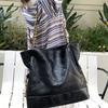 IELGY Ladies Tote Bag Large Capacity Black Diamond Chain Shoulder