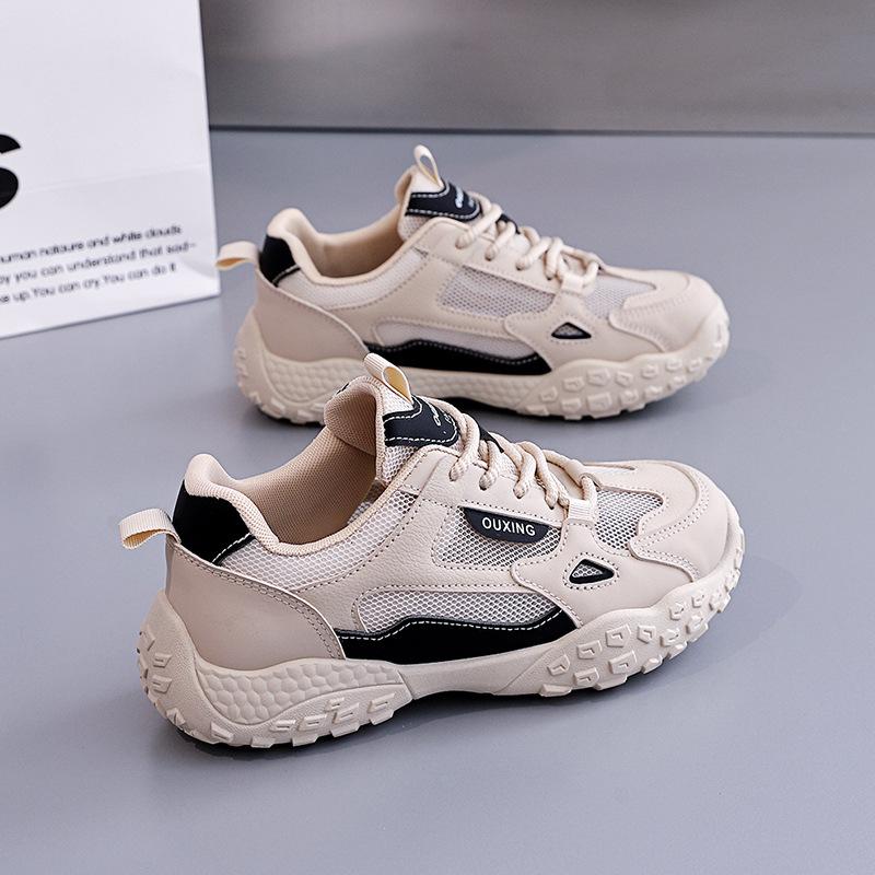 Mesh breathable new dad shoes women 2025 spring student sports running casual sports board shoes women Q3001