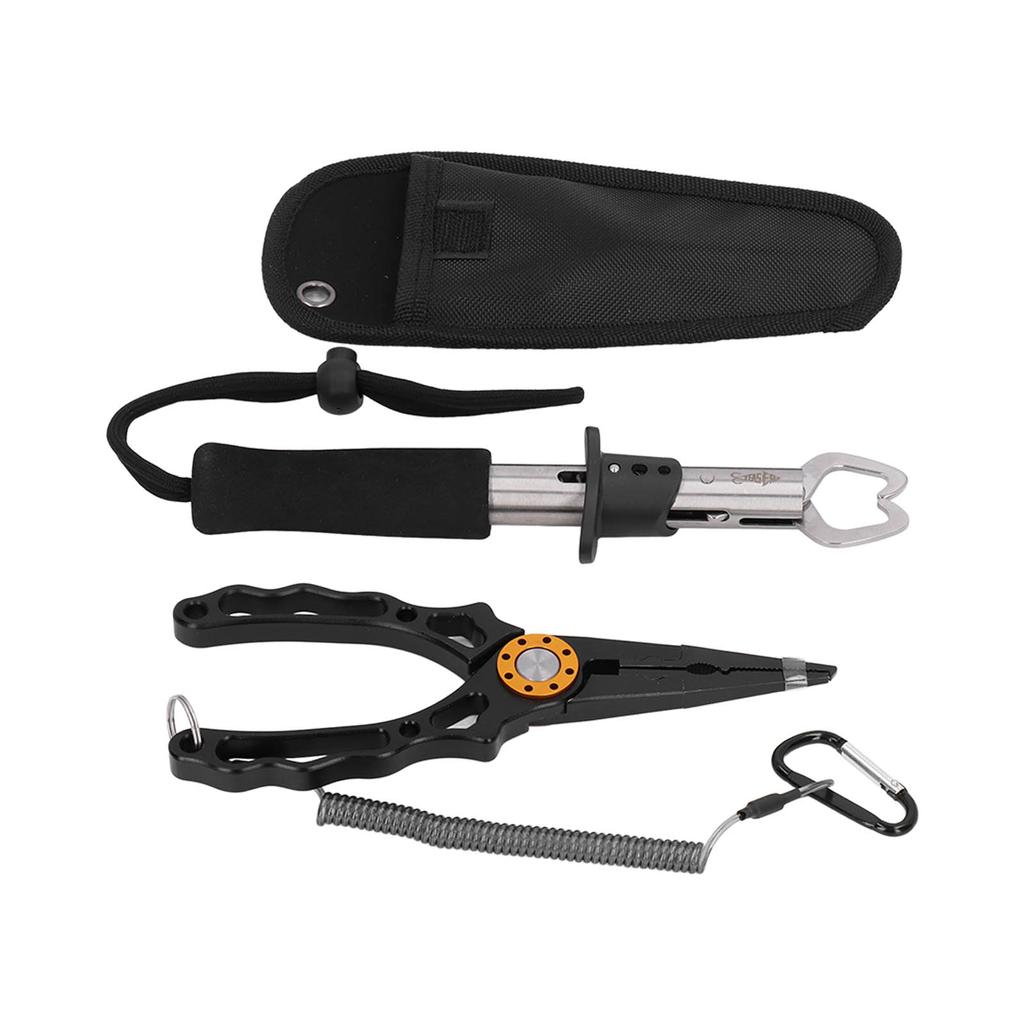 Mini Multifunctional Fishing Lip Gripper Stainless Steel Fishing Grip Pincers Lure Pliers Scissor