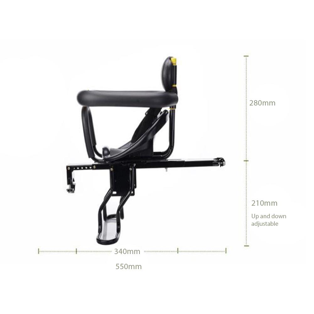 Child   Seats Bike Front Baby Seats Kids Saddle with Foot Pedals Support Back Rest for   Road Bike