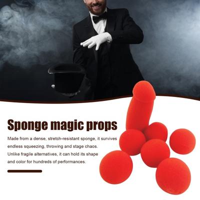 Mały Gąbkowy Brat Sztuczki Magiczne Zestaw Czerwonych Gąbkowych Kulek Zabawny Rekwizyt Sceniczny Zestaw do Przygotowania Występu Magicznego