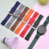 [Anbeer] 20mm Watch Band Quick Release Fluororubber Watch Strap FKM Rubber Replacement Band, Suitable for Smartwatches, Green Silver Buckle
