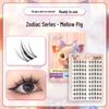 Manga Style Glue-free Self-Adhesive False Eyelashes: Wild Rabbit Clusters, Dense Curl, Large Capacity for a Natural Look