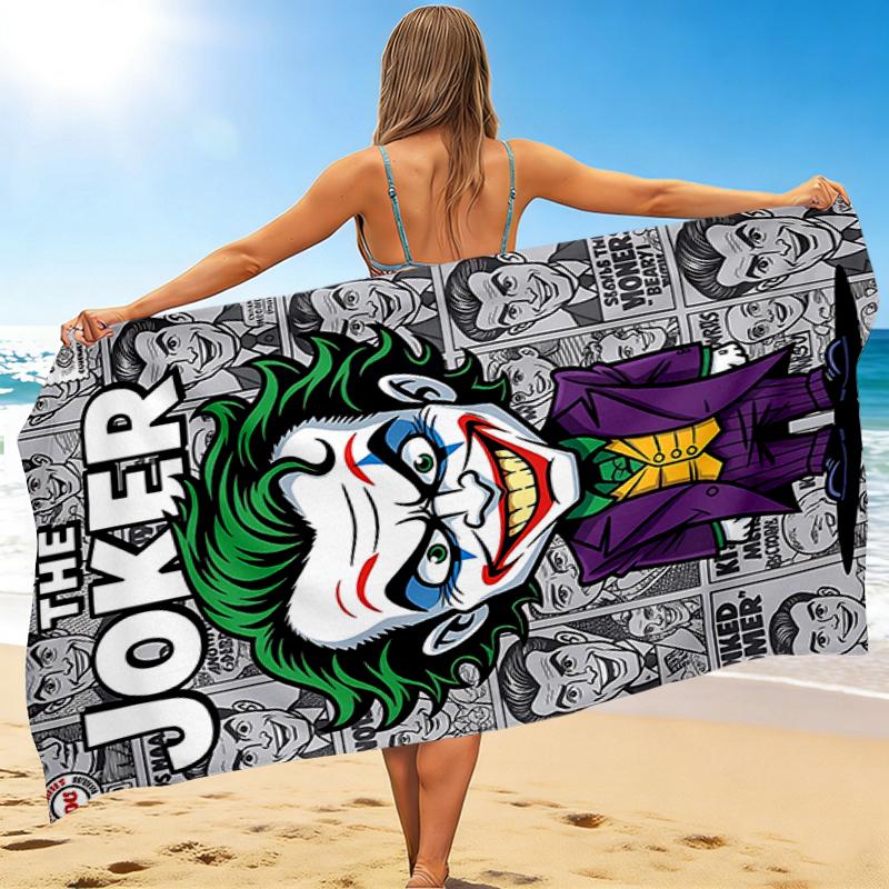 1Pc Joker Comic Cover Beach Towel Quick Dry Multiuse For Beach Pool Gym Yoga Home Travel Christmas Halloween Xmas Gift L124
