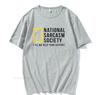 National Sarcasm Society Morsom Sarkastisk Menn Kvinner T-skjorte Bokstavtrykk Topper T-skjorte Bomull Herre Oversized Casual Topp T-skjorte