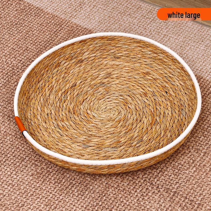 Breathable Woven Cattail All-Season Cat Bed