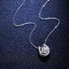 Smyoue 1ct 0.5ct D Color Moissanite Necklace for Women Beating Heart S925  Silver Plated White Gold Pendant Wholesale