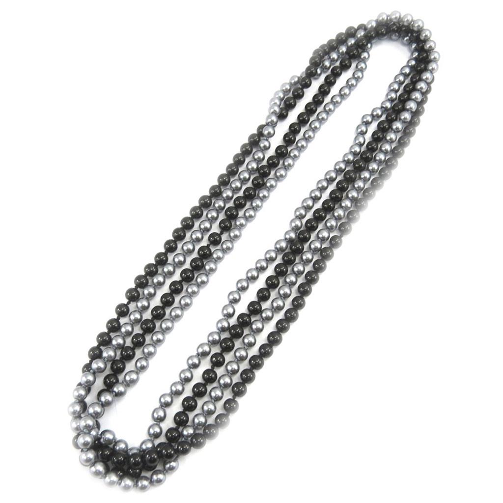 Les Trésors De Lily [L1635] - 2-tone Gray 'Sissi' Designer Necklace