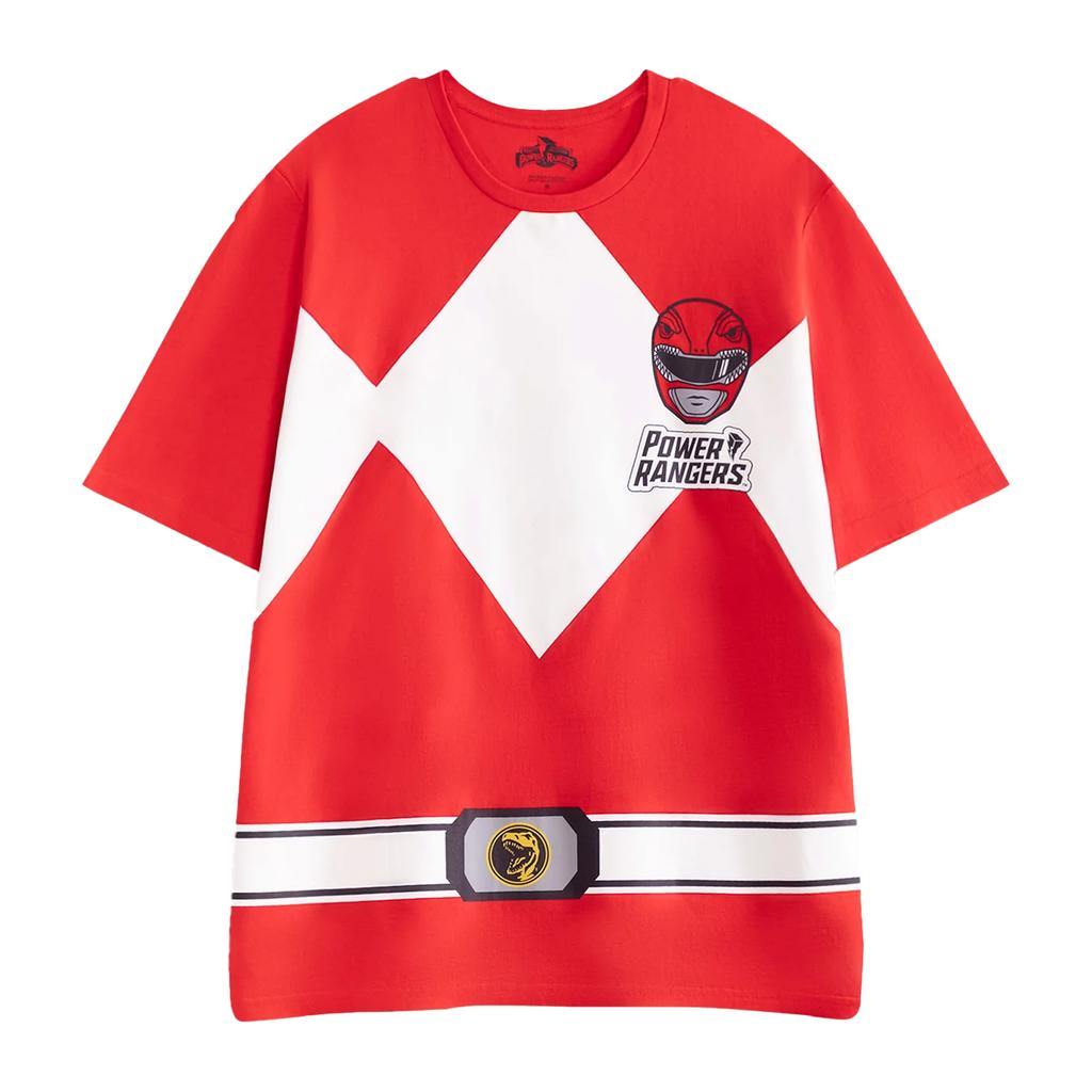 Power Rangers Mens Character Long Leg Short-Sleeved Pyjama Set