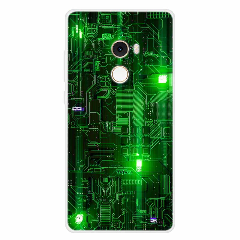 For Xiaomi Mix 2 Case Luxury Soft Silicone Back Cover Case For Xiaomi Mi Mix2 MDE5 Coque TPU Cartoon Bumper Funda Cute Shell
