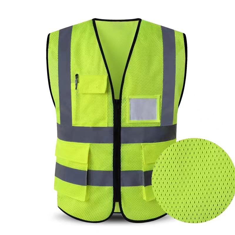 Reflective Multi-Pocket Safety Vest for Construction, Cycling, and Sanitation Workers
