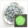 100 Stück 7x4mm A-Z Leuchtende Perlen Buchstabenperlen Acryl Abstandshalter Perlen Für Schmuckherstellung DIY Anhänger Armband