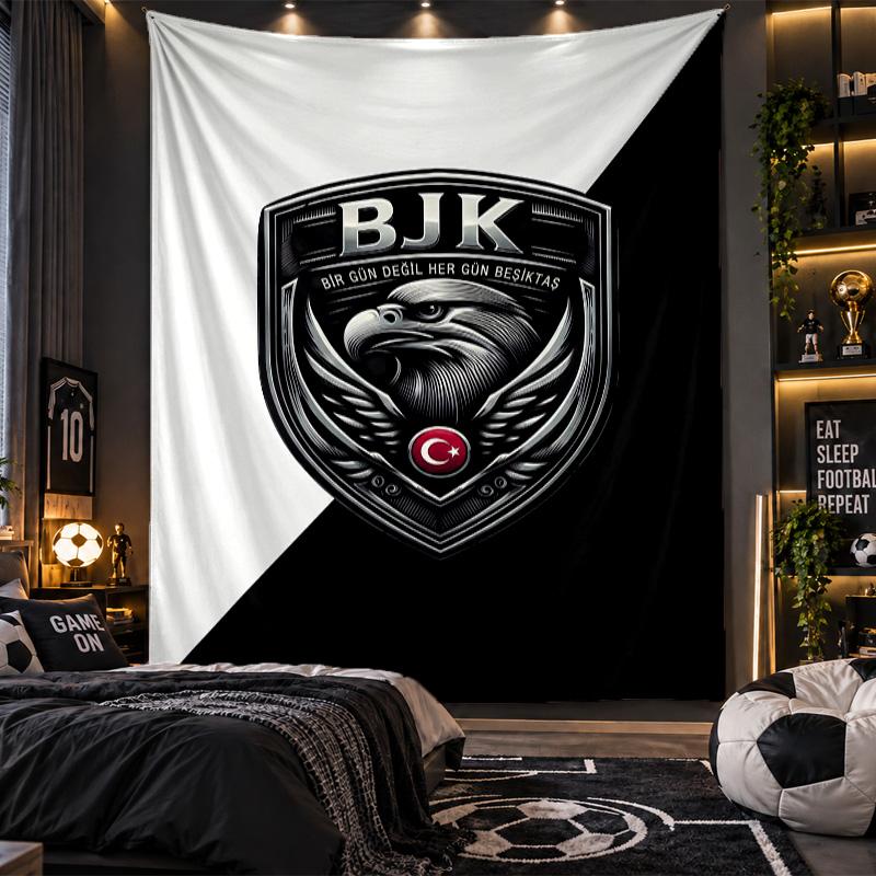 Nástěnná tapiserie s potiskem Beşiktaş FC, látka do obývacího pokoje, ložnice, domácí dekorace