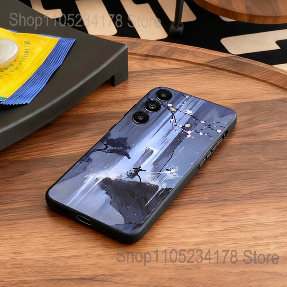 Mo D-Dao Zu Shi Phone Case For Samsung S25,S24,S21,S22,S23,S30,Ultra,S20,Plus,Fe,Lite,5G Black Cover