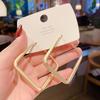 Korean-Style Geometric Frosted Gold Earrings for Women with S925 Silver Needle