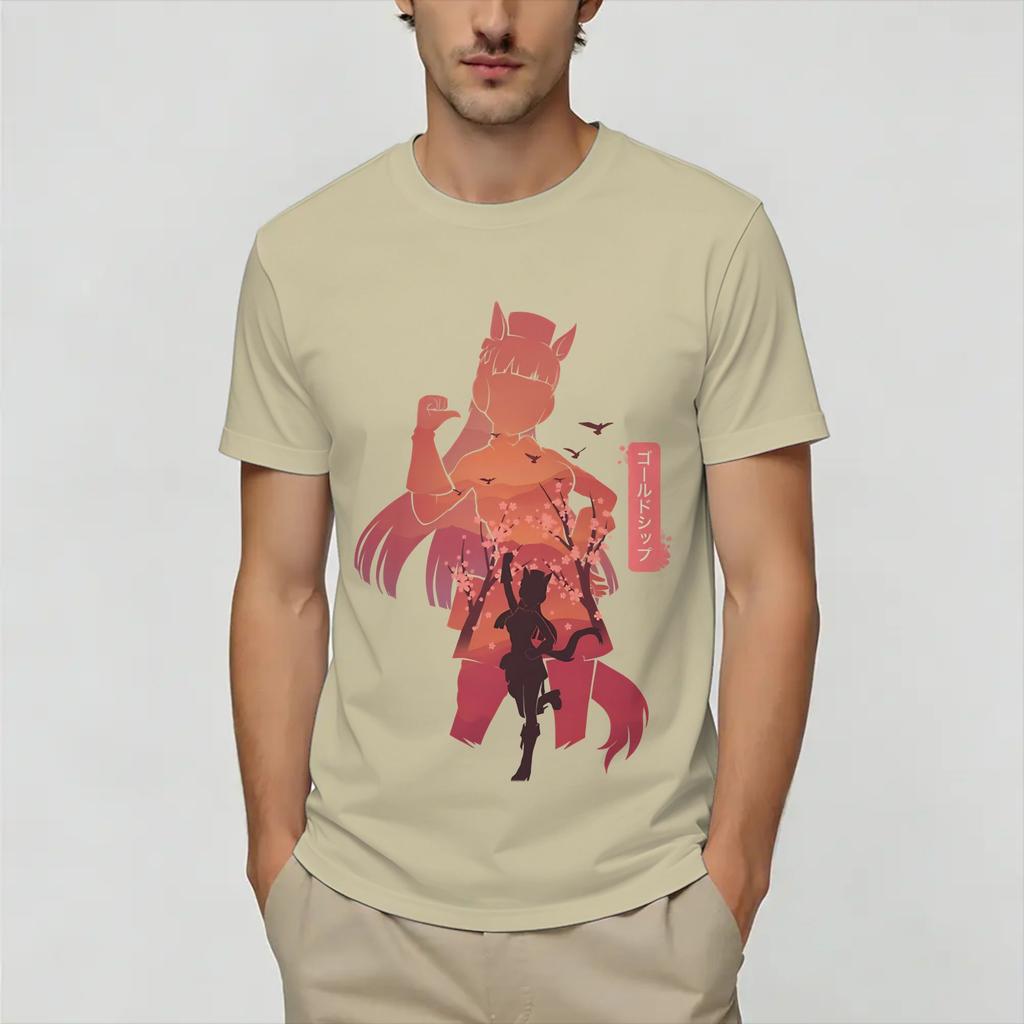 Uma Musume Oguri Cap T Shirt Unisexs Cotton Casual TShirt Crewneck Tees Short Sleeve Clothing Gift