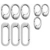 Set of 9 Oval Lobster Claw Clasps Secure Spring Rings for Necklace and Bracelet Making Practical Jewelry Fasteners