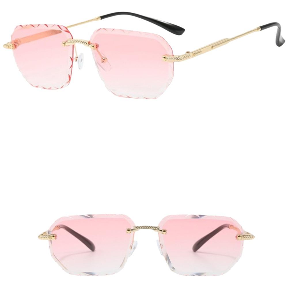 UV 400 Rimless Sunglasses Frameless Driving Eyewear Retro Men Sunglasses  Female