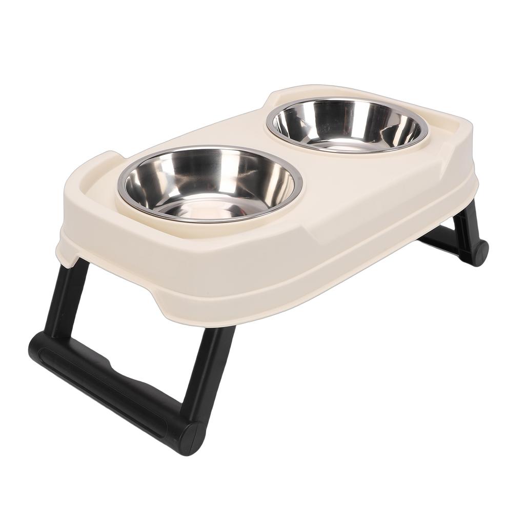 Elevated Cat Bowls with 2 Bowls Height Foldable Raised Cat Food Water Bowl for Dogs Cats