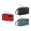 Portable Radio Mini Headphone Jack Sturdy Pocket Size MP3 Player for Walking Outdoor