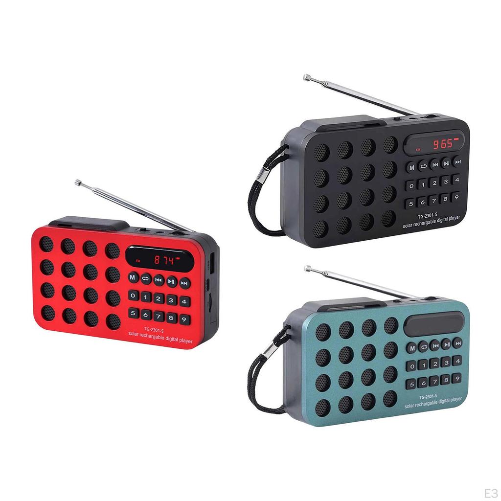 Portable Radio Mini Headphone Jack Sturdy Pocket Size MP3 Player for Walking Outdoor