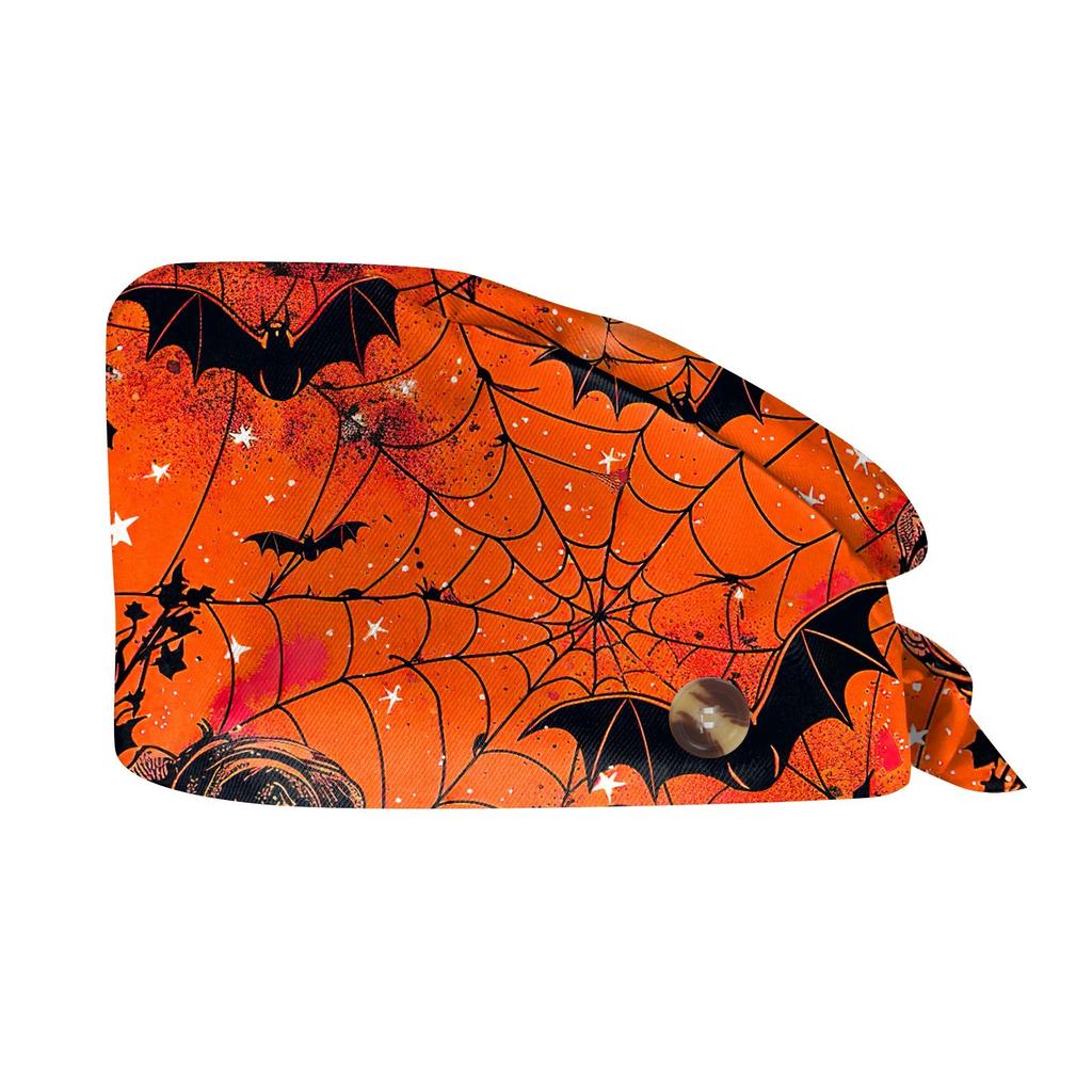 Fashion Halloween Print Work Hat Casual Wash Hat Bag Cap