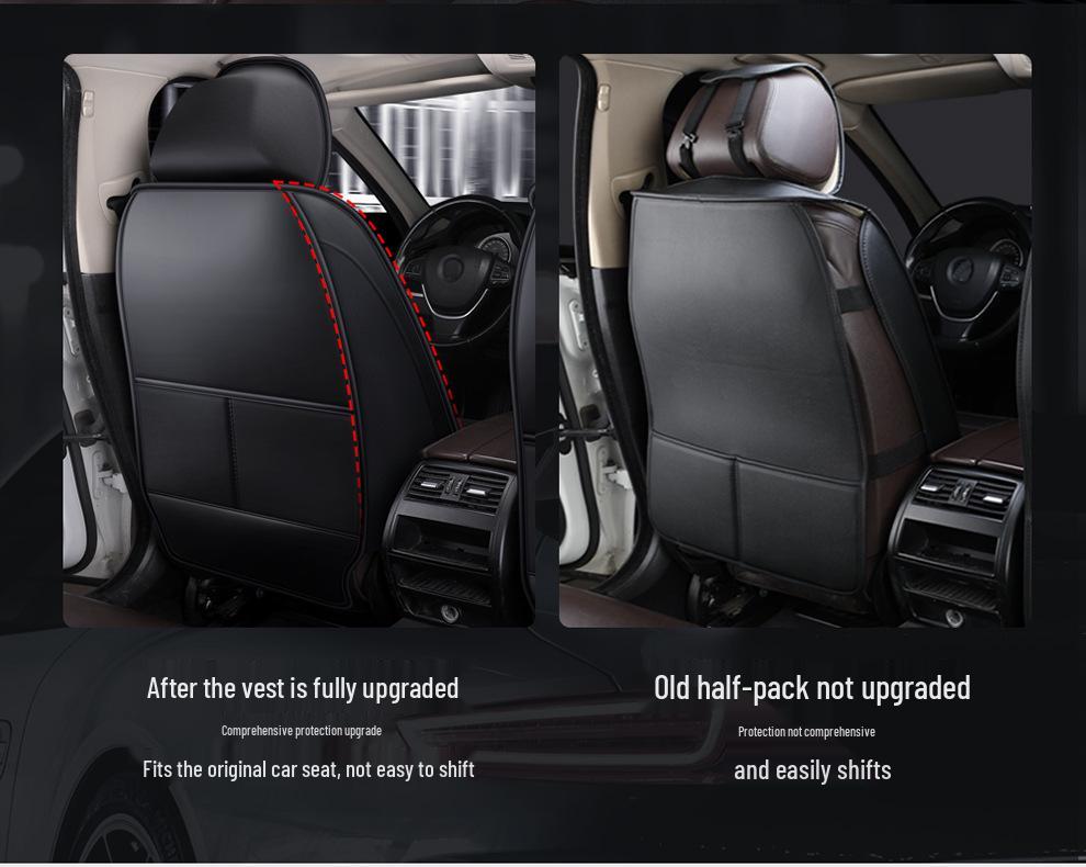 All-Season Universal Nappa Leather Car Seat Cover - Breathable Perforated Full Surround Design