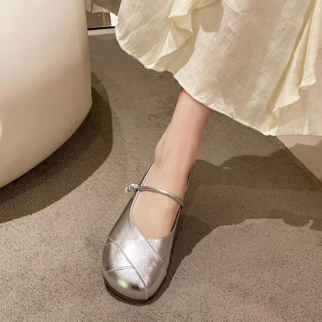 Internet Celebrity Retro Style Standing for a Long Time Is Not Tired of Mary Jane Shoes Korean Fried Street High Value Small Leather Shoes